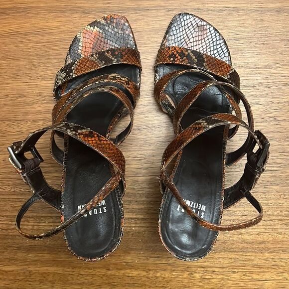 Stuart Weitzman snake print heels - Picture 3 of 7